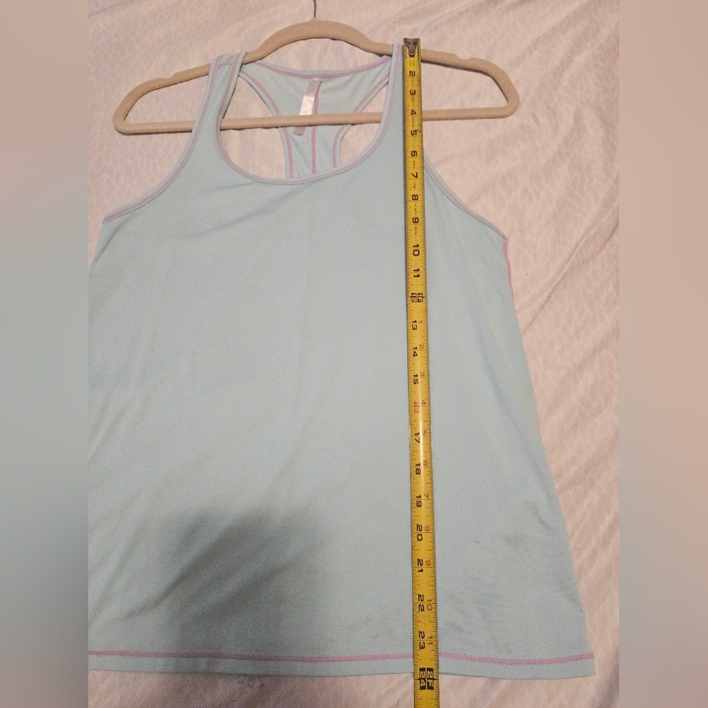 Performance Racerback Tank Top - Aqua - Picture 8 of 10